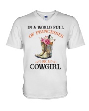 In A World Full Of Princesses Be A Cowgirl V-Neck T-Shirt tile