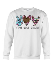 Chicken Peace Love Crewneck Sweatshirt tile