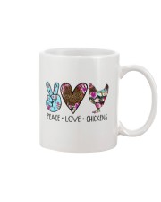 Chicken Peace Love Mug tile