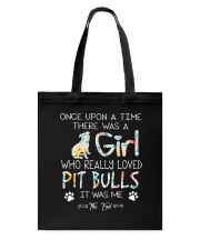 Pitbull Girl Tote Bag thumbnail