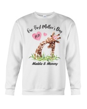 Mother Our First Mother's Day 2021 Giraffe Crewneck Sweatshirt tile