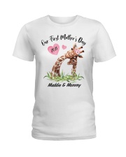 Mother Our First Mother's Day 2021 Giraffe Ladies T-Shirt tile