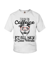 Pitbull I Run On Caffeine Youth T-Shirt tile