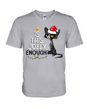 CAT IS THIS JOLLY ENOUGH V-Neck T-Shirt tile