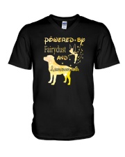 Powered By Fairydust And Labrador Hair V-Neck T-Shirt thumbnail