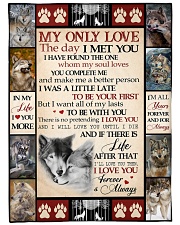 Wolf Funny Blanket My Only Love Graphic Design Large Fleece Blanket - 60" x 80" front
