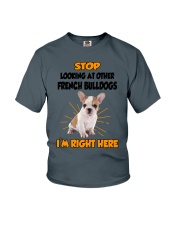 French Bulldogs I'm Here Youth T-Shirt thumbnail