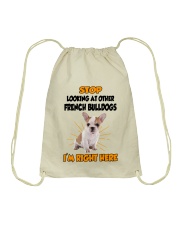 French Bulldogs I'm Here Drawstring Bag thumbnail