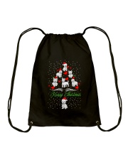 West Highland White Terrier Christmas Drawstring Bag thumbnail