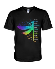 Dragonfly - Smile Often V-Neck T-Shirt thumbnail