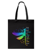 Dragonfly - Smile Often Tote Bag thumbnail
