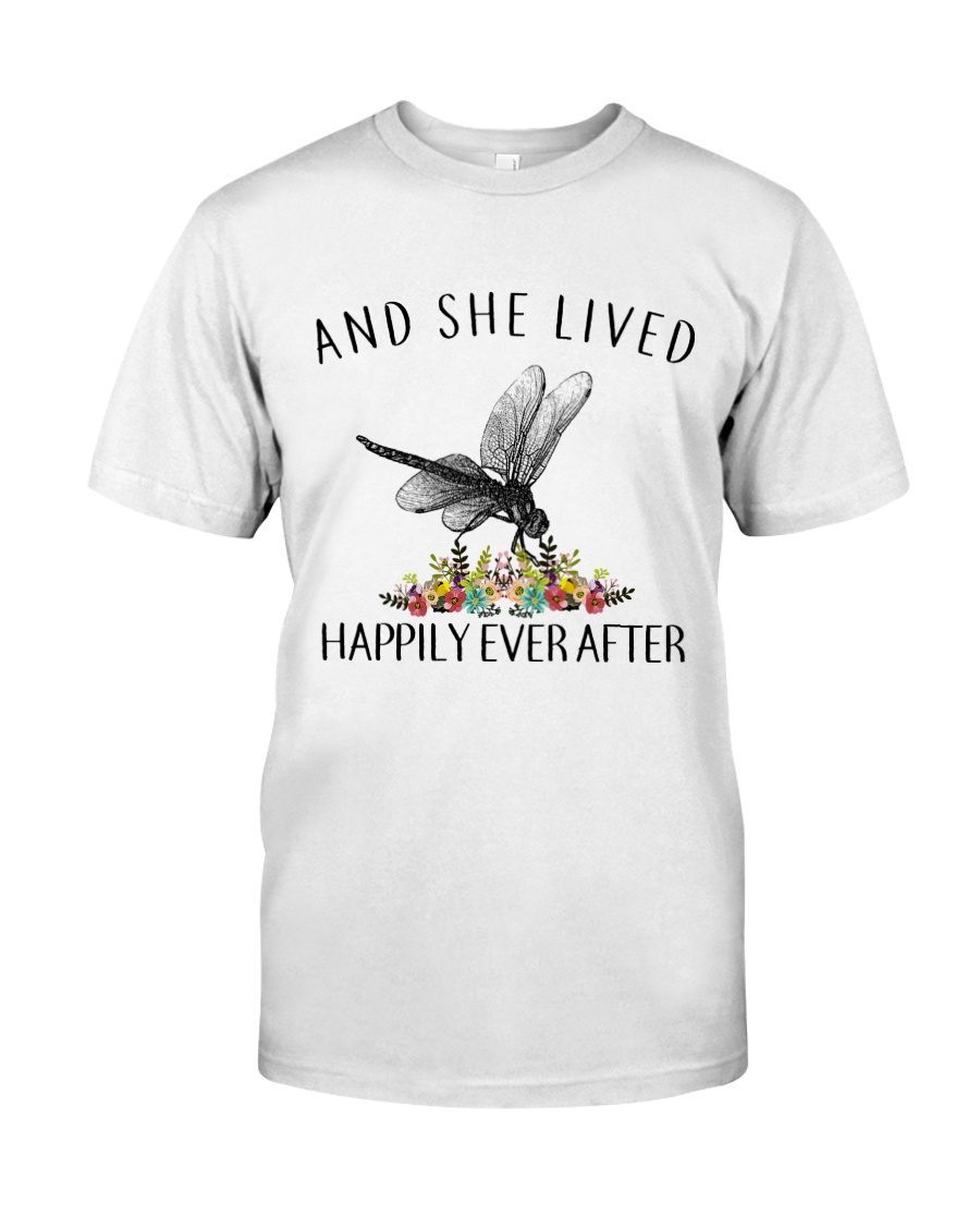 Dragonfly Lived Happily Classic T-Shirt