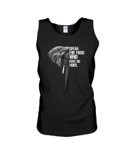 Elephants Speak For Those Who have No Voice Unisex Tank thumbnail