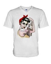 Cat Lady V-Neck T-Shirt thumbnail