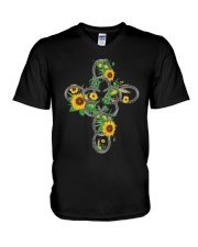 Horse Flower V-Neck T-Shirt thumbnail