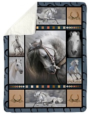 Horse Funny Blanket Beauty Graphic Design Large Sherpa Fleece Blanket - 60" x 80" thumbnail