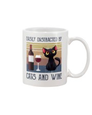 Easily Distracted By Cats And Wine Mug tile