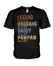 Father Legend Husband Daddy Paw Paw V-Neck T-Shirt tile
