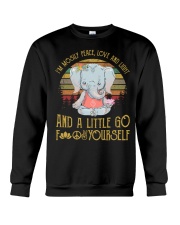 Elephant I'm Mosily Peace Love And Light Crewneck Sweatshirt tile