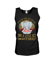 Elephant I'm Mosily Peace Love And Light Unisex Tank tile