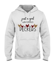JUST A GIRL WHO LOVES PECKERS Hooded Sweatshirt tile
