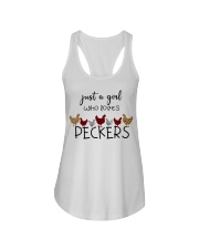 JUST A GIRL WHO LOVES PECKERS Ladies Flowy Tank tile