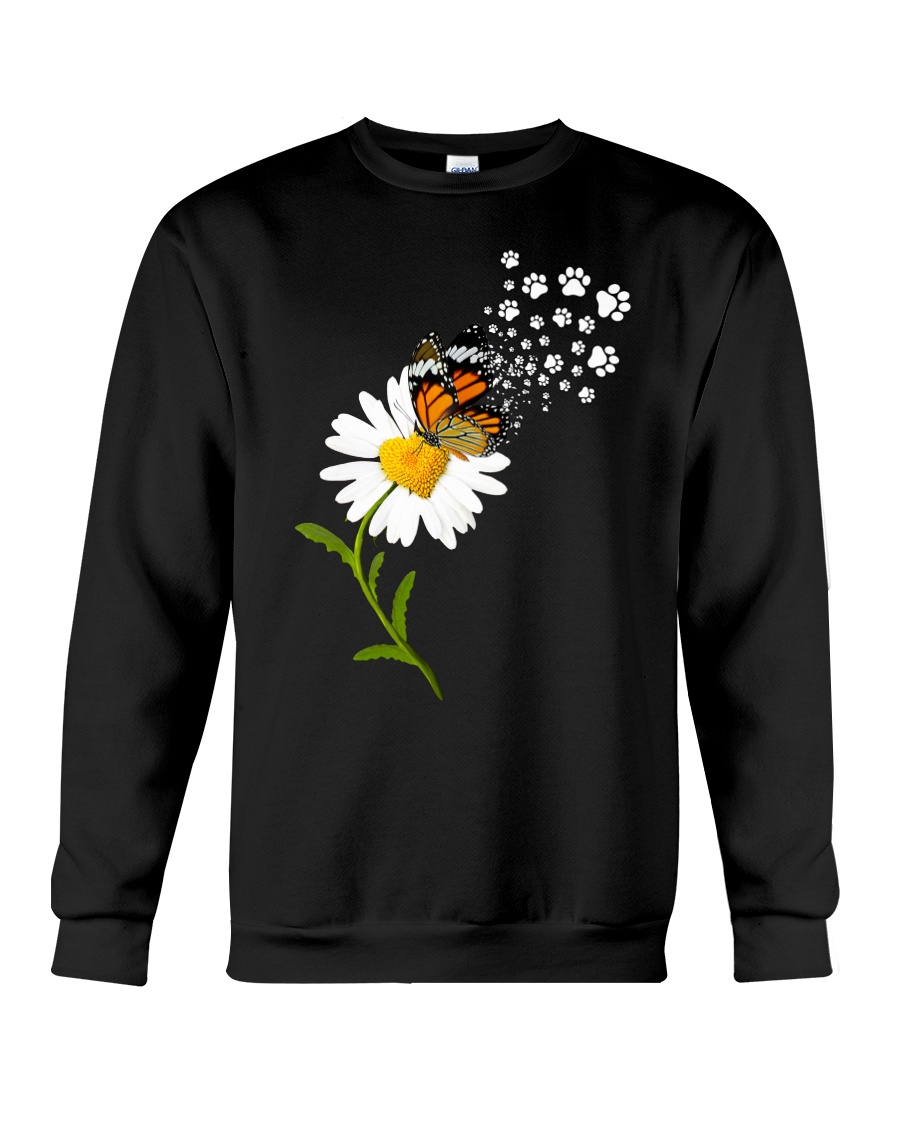 Dog Daisy Butterfly Crewneck Sweatshirt