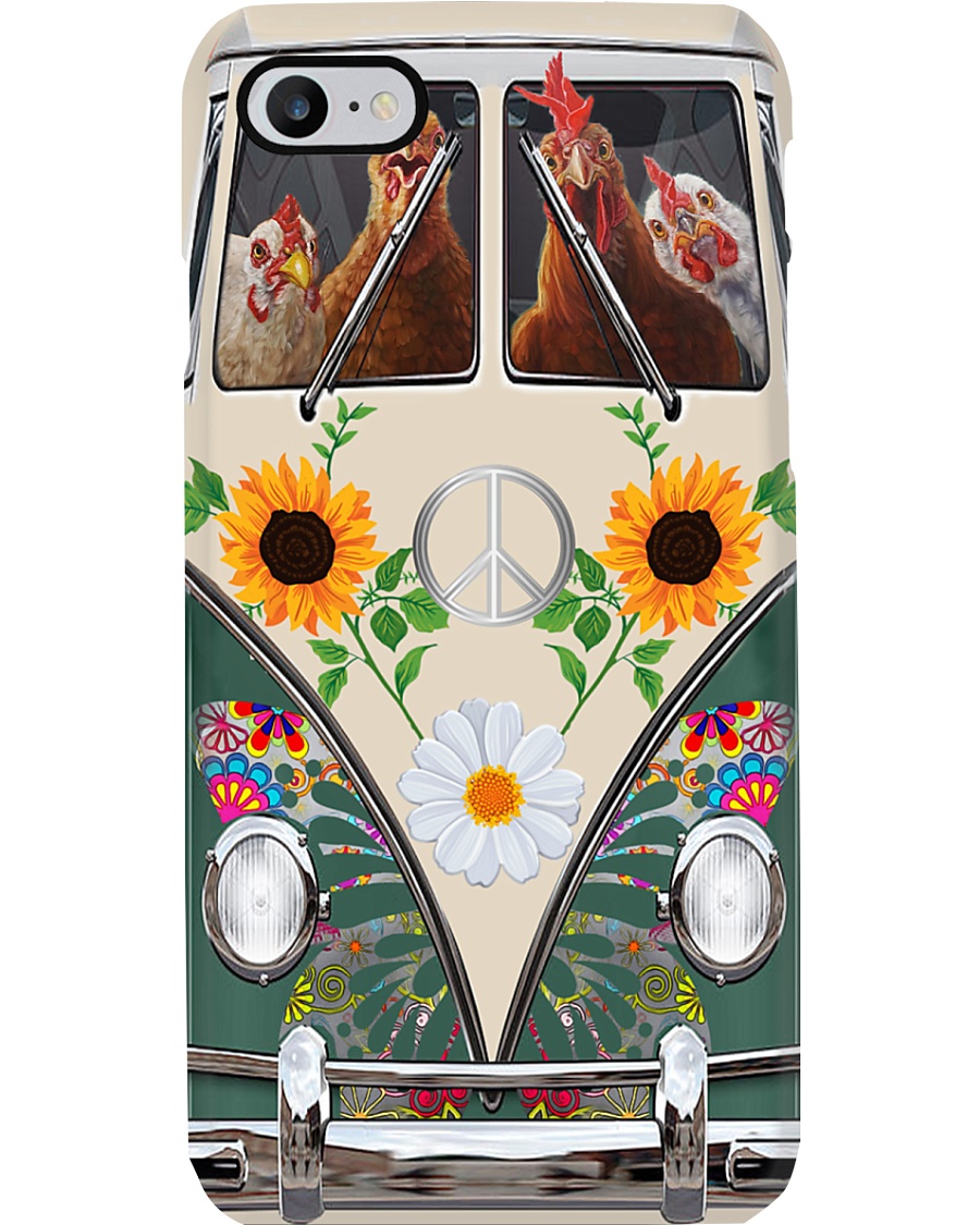 Chicken Peace Sunflower Phone Case