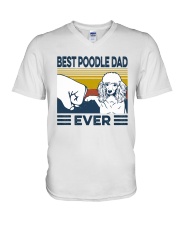 Best Poodle Dad V-Neck T-Shirt tile