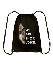 German Shepherd We Are Their Voice Drawstring Bag thumbnail