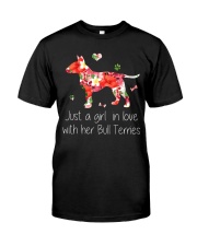A Girl Love Bull Terrier Classic T-Shirt thumbnail