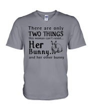 Bunny Two Things Can't Resist V-Neck T-Shirt thumbnail