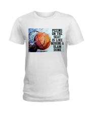 basketball peeing on the seat pt lqt ngt Ladies T-Shirt tile