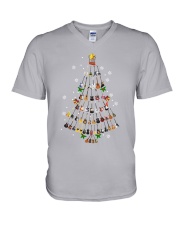 Guitar Xmas tree dvhh nna V-Neck T-Shirt tile
