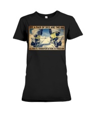 skiing shoes ultimate transportation pt phq Premium Fit Ladies Tee tile