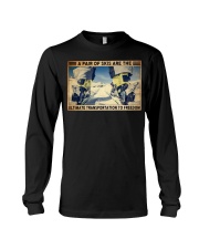 skiing shoes ultimate transportation pt phq Long Sleeve Tee tile