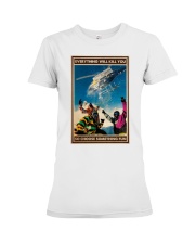 heliskiing2 choose st fun pt mttn dqh Premium Fit Ladies Tee tile