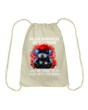 Black cat diving hello darkness mttn-nth Drawstring Bag tile