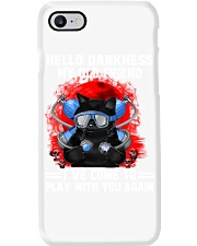 Black cat diving hello darkness mttn-nth Phone Case tile