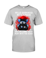 Black cat diving hello darkness mttn-nth Classic T-Shirt tile