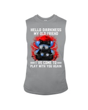 Black cat diving hello darkness mttn-nth Sleeveless Tee tile