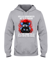 Black cat diving hello darkness mttn-nth Hooded Sweatshirt tile