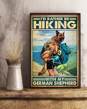 girl rather be hiking german shepherd pt lqt nna 16x24 Poster lifestyle-poster-3