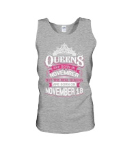 REAL QUEENS ARE BORN ON NOVEMBER 18 Unisex Tank thumbnail