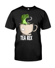 Tea Rex Funny T Rex Dinosaur Joke Pun Tyrannosaurus T-Shirt Premium Fit Mens Tee tile