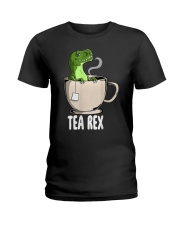 Tea Rex Funny T Rex Dinosaur Joke Pun Tyrannosaurus T-Shirt Ladies T-Shirt tile