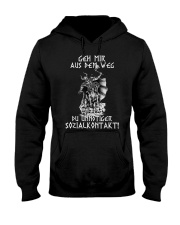 Geh mir aus dem Weg du unnötiger Sozialkontakt Hooded Sweatshirt tile