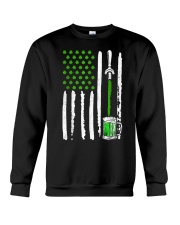 American Flag St Patrick's Day Shamrock Drinking Beer Irish T-Shirt Crewneck Sweatshirt tile