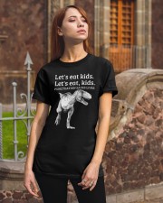 Funny Let's Eat Kids Punctuation Saves Lives Grammar T Shirt Classic T-Shirt apparel-classic-tshirt-lifestyle-06