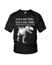 Funny Let's Eat Kids Punctuation Saves Lives Grammar T Shirt Youth T-Shirt tile